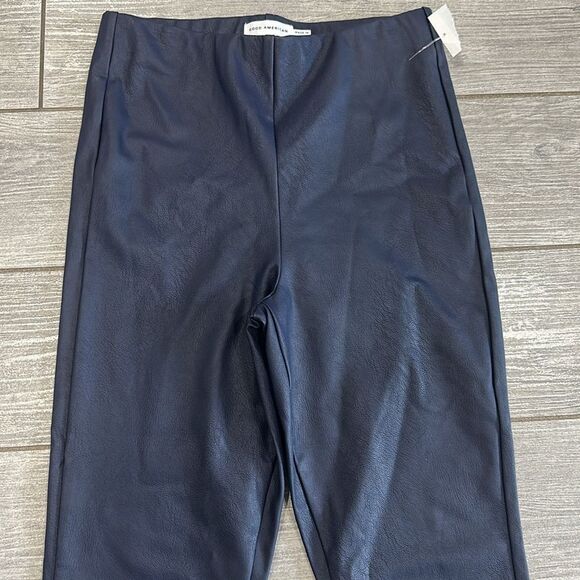 Good American Better Than Leather Leggings Navy Blue New! - Picture 3 of 7